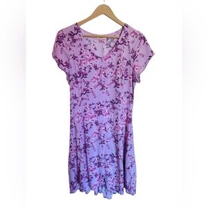 Band of Gypsies Pink Floral Dress Button Front Light Weight Boho Size Large